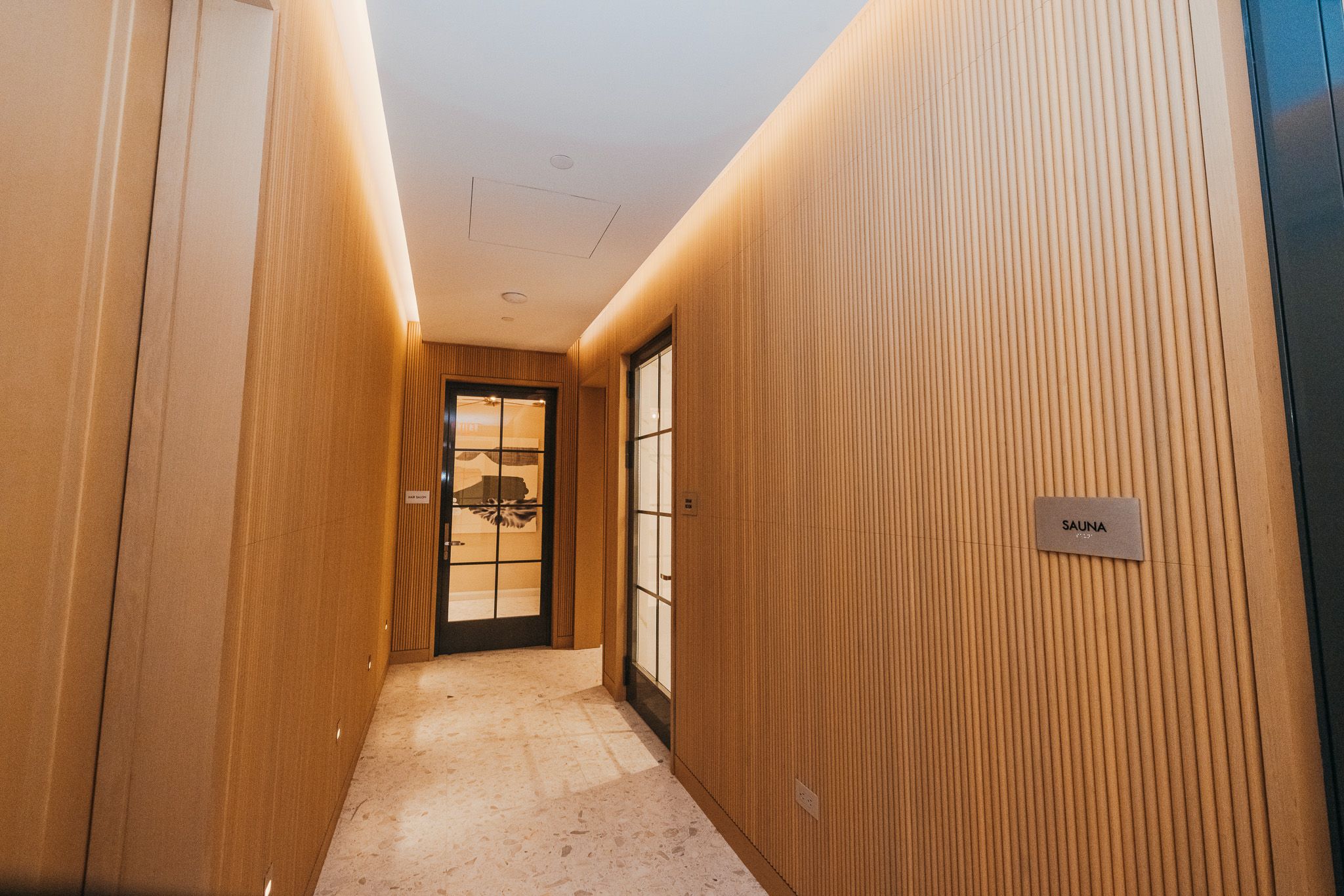 Upper East Side handcrafted oak with built in lighting